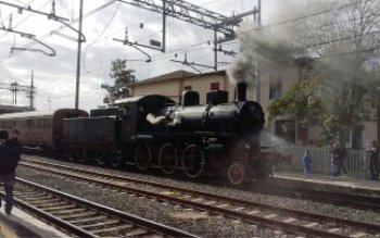 Arrivo treno a vapore